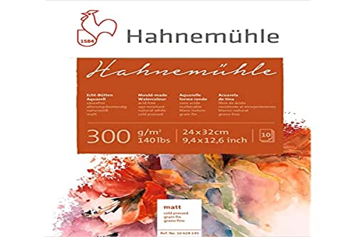 Hahnemuhle 300gsm Matt Watercolour Board Block, 10 Blatt, 24 x 32 cm von Hahnemühle