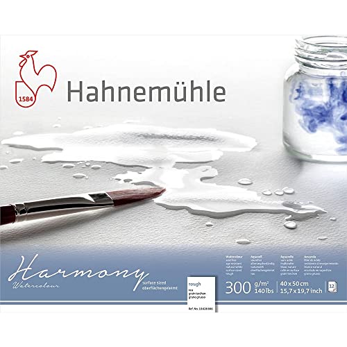 Hahnemühle Harmony Watercolour, rau, 40 x 50cm, 300g/m², naturweiß, 12 Blatt von Hahnemühle