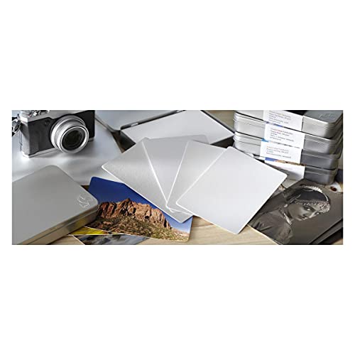 Hahnemuhle Photo Rag Metallic Inkjet Fotokarten, naturweiß, Hochglanz-Metallic-Finish, 340 g/m², 10,2 x 15 cm, 30 Blatt von Hahnemühle
