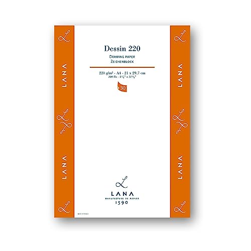 Lana DESSIN Zeichenpapier, 30 Blatt, 220g, DIN A2 Lana DESSIN Zeichenpapier, 30 Blatt, 220g, DIN A2 von Hahnemühle