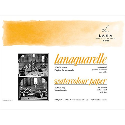 Lanaquarelle Block satiniert 300g/m², 18x26cm, 20Blatt Lanaquarelle Block satiniert 300g/m², 18x26cm, 20Blatt von Hahnemühle