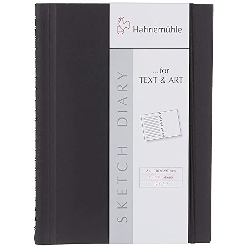 Sketch Diary schwarz, spiralisiert 120g/m², DIN A4, 60Blatt Sketch Diary schwarz, spiralisiert 120g/m², DIN A4, 60Blatt von Hahnemühle