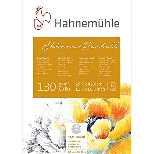 Skizze/Pastell-Block 100% Hadern 130g/m², DIN A3, 30Blatt Skizze/Pastell-Block 100% Hadern 130g/m², DIN A3, 30Blatt von Hahnemühle