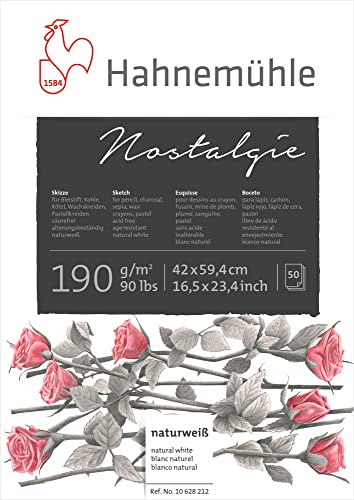 Skizzenblock Nostalgie 190g/m², DIN A2, 50Blatt von Hahnemühle