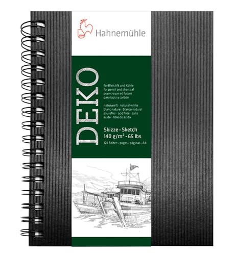 Skizzenbuch Deko schwarz 140g/m², DIN A4 hoch, 62Blatt von Hahnemühle