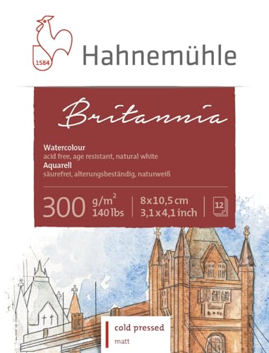 Watercolour, Britania Block, 8 x 10,5 cm, 300g/m², 10 Blatt Watercolour, Britania Block, 8 x 10,5 cm, 300g/m², 10 Blatt von Hahnemühle