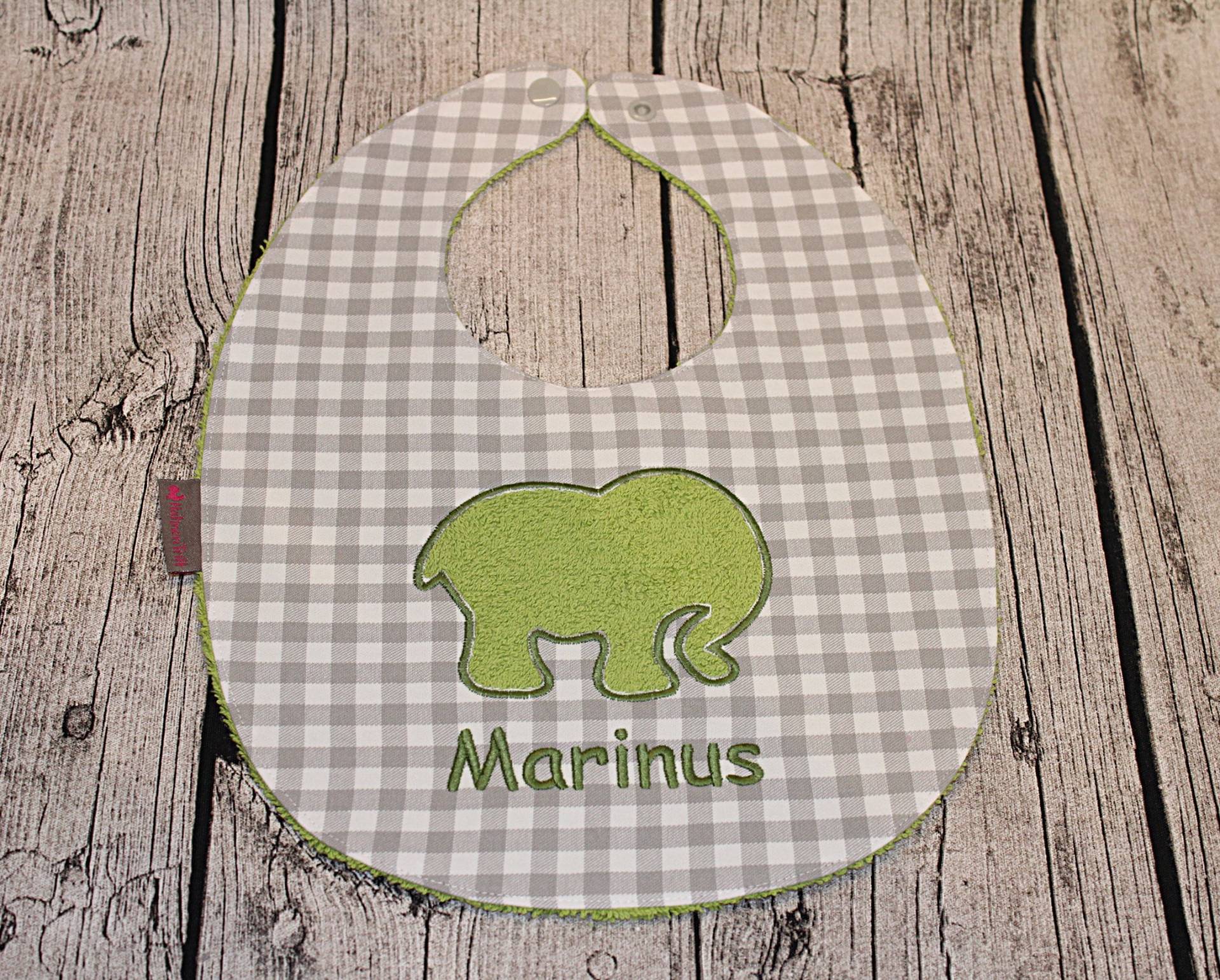Lätzchen "Elefant" - Auch Mit Namen, Spucktuch, Baby, Latz, Schlabberlatz, Stickerei Lätzchen "Elefant" - Auch Mit Namen, Spucktuch, Baby, Latz, Schlabberlatz, Stickerei von HahnenTrittShop
