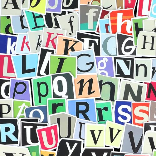 200 Stück Buchstaben Aufkleber Scrapbook Stickers Zahlenaufkleber Vinyl Aufkleber Wasserdicht Mehrfarbig Buchstaben Stickers für DIY Scrapbook Art Crafts Briefkästen Reisetasche Laptop von HaiFafafaing