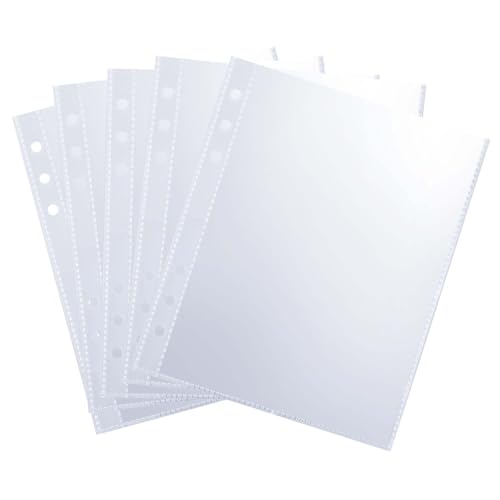 50 Stück Photocard Binder A5 Binder Taschen 6 Löcher Fotohüllen Photocard Sleeves Bindertaschen Wasserdichter Dokumententasche A5-Binder Pockets für Foto Rechnungen Karten Dateien von HaiFafafaing