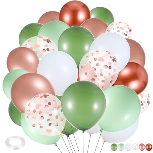 Frauen Geburtstagsdekorationen 60 Stück Salbeigrün und Roségold Luftballons 30,5 cm Party Geburtstag Dekorationen Frauen für Hochzeit Rosa und Grün Dschungel Safari Party Dekoration Babyparty Frauen Geburtstagsdekorationen 60 Stück Salbeigrün und Roségold Luftballons 30,5 cm Party Geburtstag Dekorationen Frauen für Hochzeit Rosa und Grün Dschungel Safari Party Dekoration Babyparty von HaiFafafaing