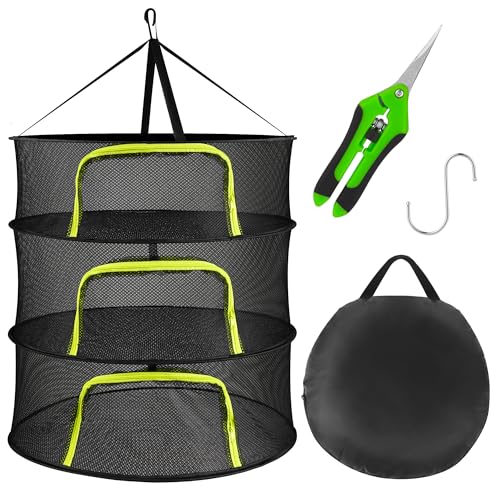 Haiane 3 Lagiges Trockennetz Kräuter, Breite 60cm,Trockennetz Grow Klappbar Aufhängen für Getrocknetem Blumen,Fisch,Fleisch Haiane 3 Lagiges Trockennetz Kräuter, Breite 60cm,Trockennetz Grow Klappbar Aufhängen für Getrocknetem Blumen,Fisch,Fleisch von Haiane