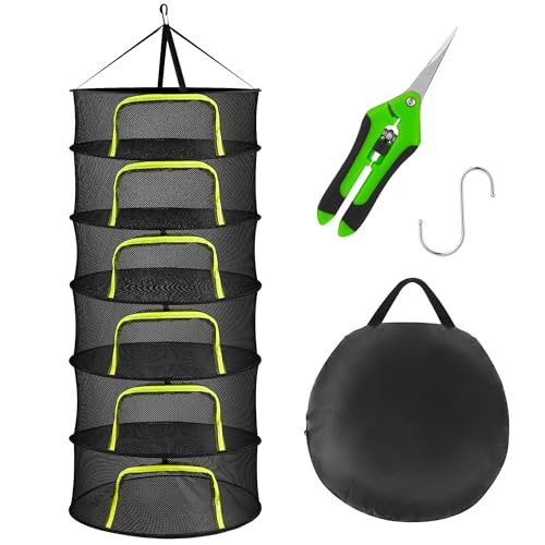 Haiane 6 Lagiges Trockennetz Kräuter, Breite 60cm,Trockennetz Grow Klappbar Aufhängen für Getrocknetem Blumen,Fisch,Fleisch (Breite60-6 Lagiges) Haiane 6 Lagiges Trockennetz Kräuter, Breite 60cm,Trockennetz Grow Klappbar Aufhängen für Getrocknetem Blumen,Fisch,Fleisch (Breite60-6 Lagiges) von Haiane