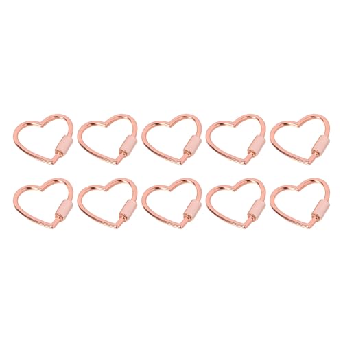 10 Stück Herzform Schnalle Karabinerhaken mit Schraubverschluss Schlüsselanhänger Clip für Tasche Handtasche Gurt Schlüssel Zubehör 10 Stück Herzform Schnalle Karabinerhaken mit Schraubverschluss Schlüsselanhänger Clip für Tasche Handtasche Gurt Schlüssel Zubehör von Haiki