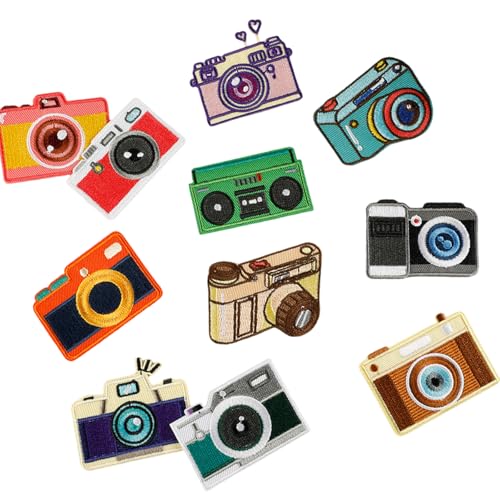 11 PCs Bunt Nähen Auf/bügeln Auf Flecken Cartoon Kamera Bestickte Pflaster Nähflecken Anwendung Für Beuteldekorationen Cartoon Kamera Gestickte Flecken Eisen Auf Flecken Farbenfrohe Nähen Auf Flecken 11 PCs Bunt Nähen Auf/bügeln Auf Flecken Cartoon Kamera Bestickte Pflaster Nähflecken Anwendung Für Beuteldekorationen Cartoon Kamera Gestickte Flecken Eisen Auf Flecken Farbenfrohe Nähen Auf Flecken von Haiki