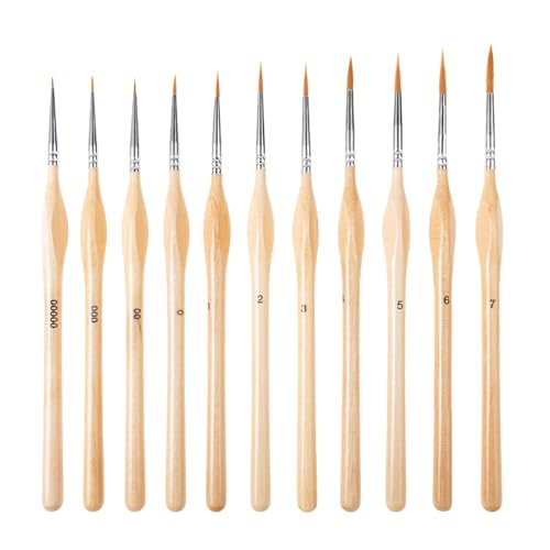 11pcs Detail Pinsel Pinsel Set Miniaturbürsten Für Feine Detaillierung Von Acryl Aquarellölkunst Gemälde Modell Zeichnung Professionelles Miniaturmalerei Werkzeug 11pcs Detail Pinsel Pinsel Set Miniaturbürsten Für Feine Detaillierung Von Acryl Aquarellölkunst Gemälde Modell Zeichnung Professionelles Miniaturmalerei Werkzeug von Haiki
