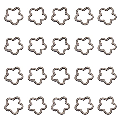 20pcs Zwei Lochblumenrahmenperlen Abstandshalteranschlüsse Halskette Armband Ohrringe Anhänger Schmuckzubehör Machen Accessoires von Haiki