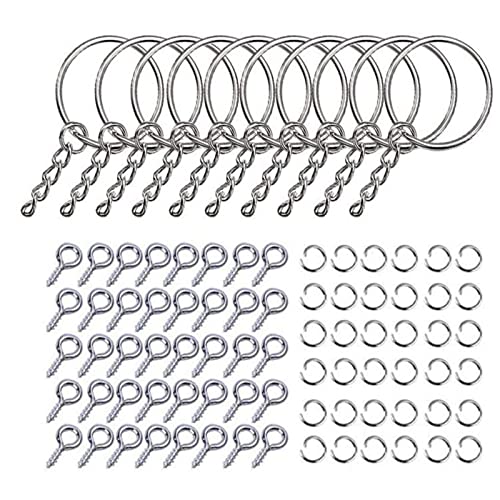 220 Teile Für Schlüsselkettenringe Schlüsselbundringe Mit Sprungringen Und Schraubenstiftmasse Für Harz Handwerksschmuckflossen 220 Teile Für Schlüsselkettenringe Schlüsselbundringe Mit Sprungringen Und Schraubenstiftmasse Für Harz Handwerksschmuckflossen von Haiki