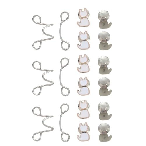 3 Paar Tier-Taillenschnallen-Verlängerungen, verstellbare Jeans-Taillenverlängerung, Knopf, Blume, Jeans, Taillenstraffer, Jeansknopf 3 Paar Tier-Taillenschnallen-Verlängerungen, verstellbare Jeans-Taillenverlängerung, Knopf, Blume, Jeans, Taillenstraffer, Jeansknopf von Haiki