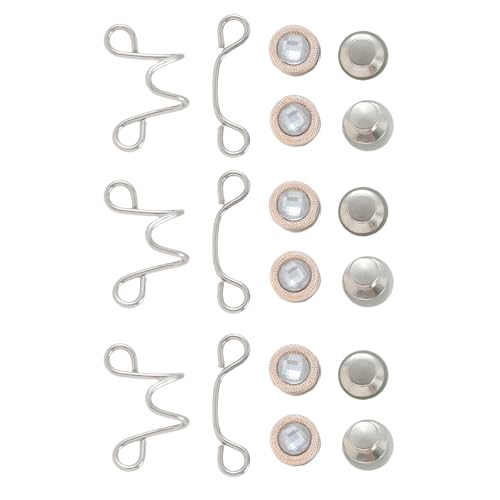 3 Paar Tier-Taillenschnallen-Verlängerungen, verstellbare Jeans-Taillenverlängerung, Knopf, Blume, Jeans, Taillenstraffer, Jeansknopf von Haiki
