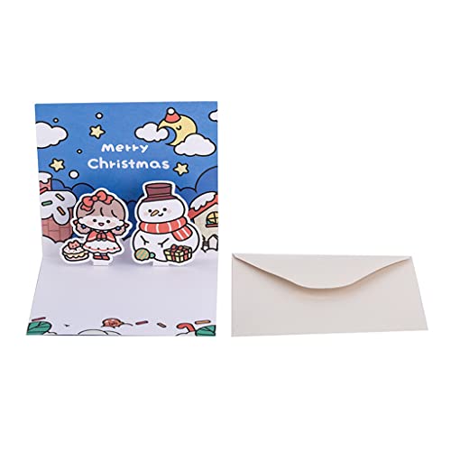 3D für Grußkarten mit Umschlag Cartoon Segen Postkarte für Weihnachten Geburtstag Neujahr Geschenke von Haiki