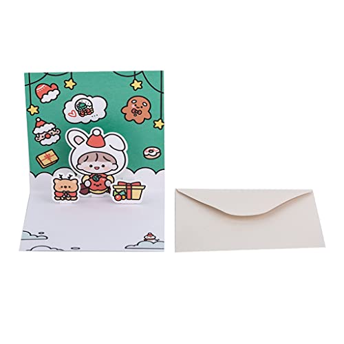 3D für Grußkarten mit Umschlag Cartoon Segen Postkarte für Weihnachten Geburtstag Neujahr Geschenke von Haiki