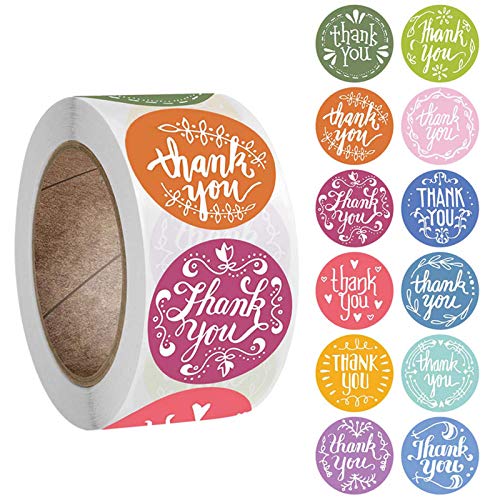500 Stück/Rolle, 12 Stile, runde Dankesaufkleber, Hochzeit, Party, handgefertigt, Scrapbooking, Verpackung, Siegeletiketten, Backen, Umschlag, Schreibwaren, Dekoration 500 Stück/Rolle, 12 Stile, runde Dankesaufkleber, Hochzeit, Party, handgefertigt, Scrapbooking, Verpackung, Siegeletiketten, Backen, Umschlag, Schreibwaren, Dekoration von Haiki