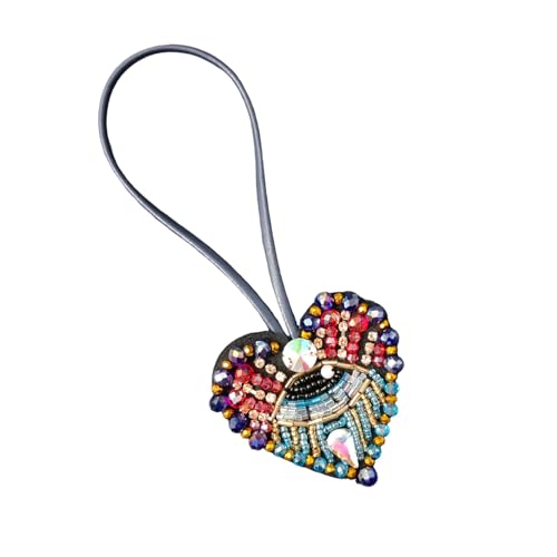 Aufnäher mit Strasssteinen zum Aufnähen, Herzmotiv, Stoffflicken zum Anpassen von Outfits und Accessoires, Kleidung, Strass-Applikation von Haiki