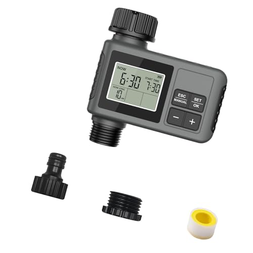 Bewässerungstimer, automatische Bewässerungssysteme, einstellbare Dauer, Regenverzögerung, für den Außenbereich, Garten, Hof, Rasen, programmierbarer Wasser-Timer für den Außenbereich von Haiki
