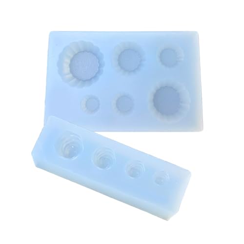 Eiscreme-Silikonform-Set für Epoxidharz, Kunstkreationen, Lebensmittelqualität, leicht zu lösen, handgefertigte Bastelwerkzeuge, Silikonform-Set, 2 Stück von Haiki