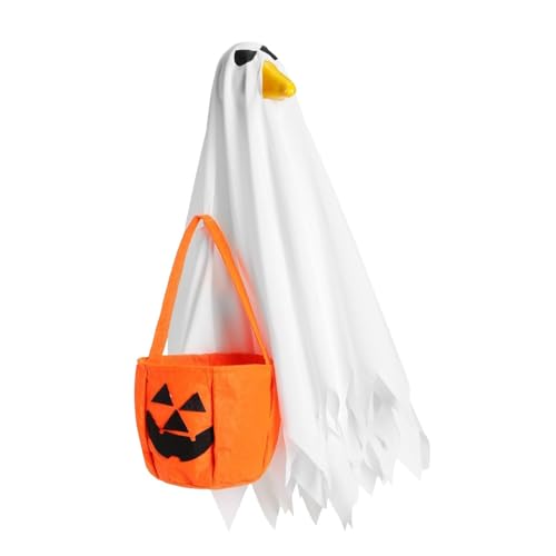 Festival-Gänse-Outfit, wetterbeständiges Polyester, Halloween-Kleidung für Hofdekorationen mit Kürbismuster, Polyester-Gänse-Kostüm Festival-Gänse-Outfit, wetterbeständiges Polyester, Halloween-Kleidung für Hofdekorationen mit Kürbismuster, Polyester-Gänse-Kostüm von Haiki