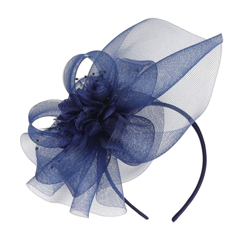 Haarspange aus Netzstoff im Stil der 1920er-Jahre, mit gefiederten Dekorationen für Hochzeiten, Themenanlässe, Feiern, Accessoires, Netz-Kopfschmuck für Damen von Haiki