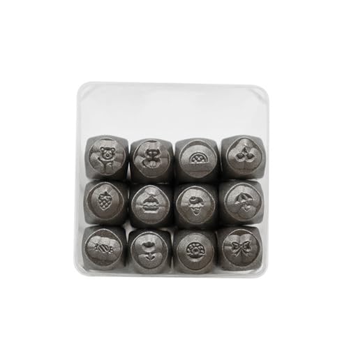 Haiki 12pcs Sweety Serie Metallstempel Für Craft 3mm (1/8 Zoll) Metallstempelwerkzeug Zum Stempeln Von Metalllederholz von Haiki