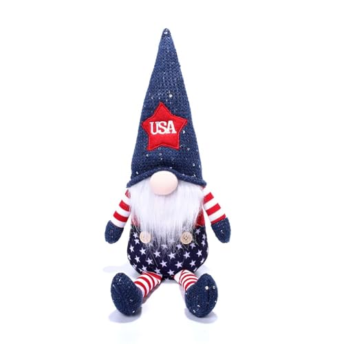 Haiki 4. Der Julys Patriotik Dekorationen Paar Schwedische Tomtes Plüsch Tisch Ornamet Für Independaces Day von Haiki