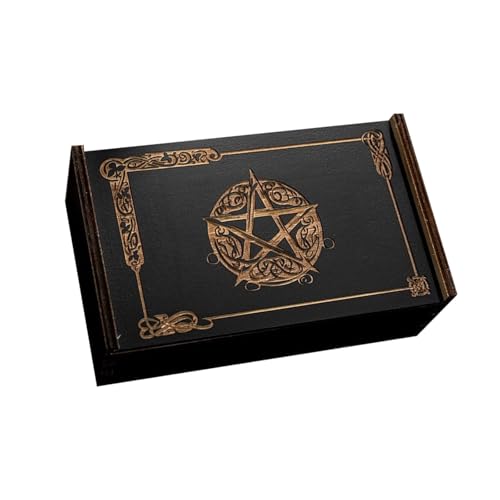 Haiki Push Pull Tarot Cards Box Astrolologys Schmuckstücken Box Holz Tarot Kartenlagerung Für Vermögenszählen Hexendekoration von Haiki