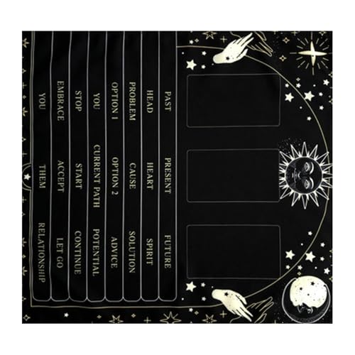 Haiki Reading Card Astrologys Tarots Karten Tischdecke Altars Stoffkennzahlen Tischdecke Gottesbrettspielzubehör von Haiki