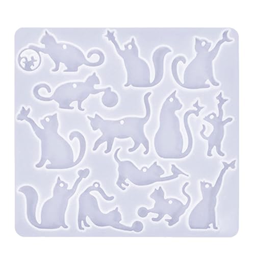 Haiki Silikonform für Katzen, Ohrringe, Epoxidharz, Schmuckherstellung, Bastelbedarf, handgefertigte Anhängerformen Haiki Silikonform für Katzen, Ohrringe, Epoxidharz, Schmuckherstellung, Bastelbedarf, handgefertigte Anhängerformen von Haiki