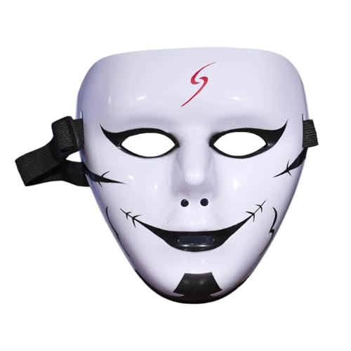 Handbemalte Vollgesichtsmaske, Halloween, für Cosplay, Straßentanz, Dämonen, Step-Maskerade, Party, Maske, Erwachsene, Kinder, Maskerade von Haiki
