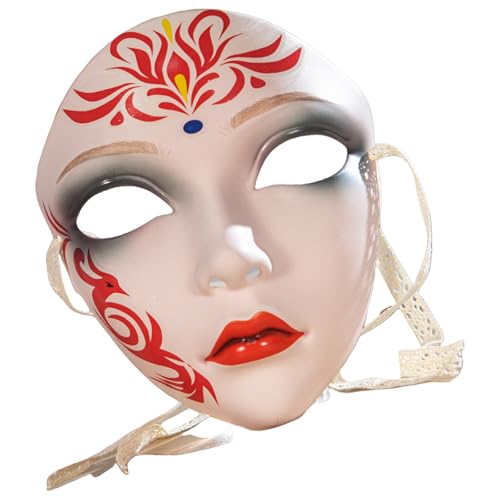 Handbemaltes Halloween-Kostüm für Damen und Herren, Maskerade, Maskerade, Vollgesicht zur Dekoration Handbemaltes Halloween-Kostüm für Damen und Herren, Maskerade, Maskerade, Vollgesicht zur Dekoration von Haiki