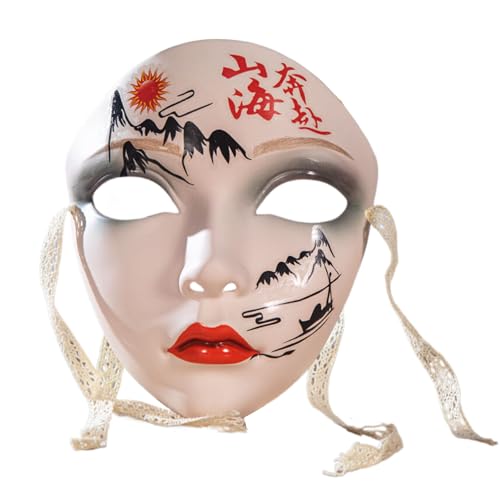 Handbemaltes Halloween-Kostüm für Damen und Herren, Maskerade, Maskerade, Vollgesicht zur Dekoration Handbemaltes Halloween-Kostüm für Damen und Herren, Maskerade, Maskerade, Vollgesicht zur Dekoration von Haiki