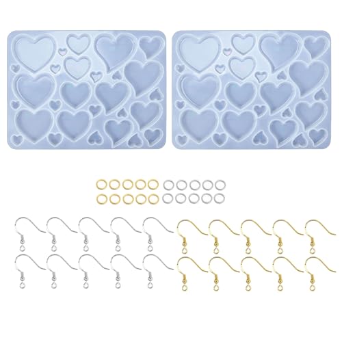 Herzförmige Ohrringe, Silikon-Ohrringe, Epoxidharz, Formen, Schmuck für Ohrringe, Halsketten, Schlüsselanhänger Herzförmige Ohrringe, Silikon-Ohrringe, Epoxidharz, Formen, Schmuck für Ohrringe, Halsketten, Schlüsselanhänger von Haiki