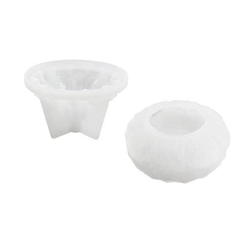 Kerzenhalter Silikonformen Harz Blümmel Candlestick Epoxy Gussformen Für Schmuckstücke Container Schimmelpilze von Haiki