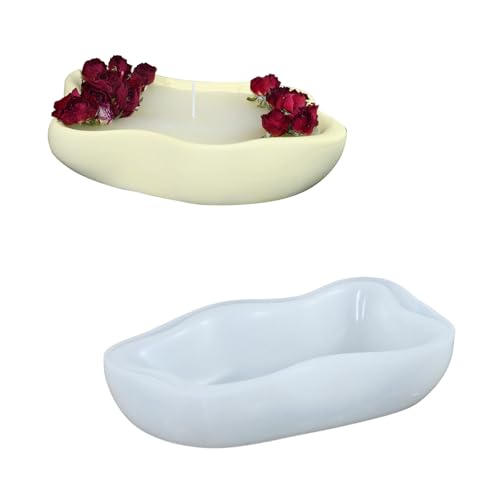 Kreatives unregelmäßiges, stabiles Silikonform-Set, Epoxidharz, Tablett, Zubehör mit Kanten für Schmuck und Herstellung von Haiki