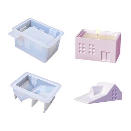 Lebensmittelqualität Silikonhandwerk Schimmel Einfache Veröffentlichung Für Harzkunst Kerze Country Cottages Design Schmuckzubehör Country House Silikonform von Haiki