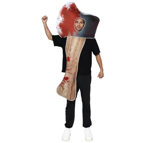 Lustiges blutiges Beilen-Halloween-Kostüm, atmungsaktiver Verbundschwammstoff, Horror-Themenparty, Outfit für Erwachsene, Gruppenaufführungen, lustiges Parodie Horror-Kostüm, atmungsaktiver Stoff Lustiges blutiges Beilen-Halloween-Kostüm, atmungsaktiver Verbundschwammstoff, Horror-Themenparty, Outfit für Erwachsene, Gruppenaufführungen, lustiges Parodie Horror-Kostüm, atmungsaktiver Stoff von Haiki