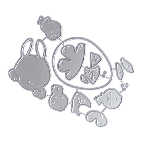 Metall-Stanzformen, Motiv: Ostern, Kaninchen, Huhn, Prägeschablonen für Fotokarten, Scrapbooking, Dekorationen von Haiki