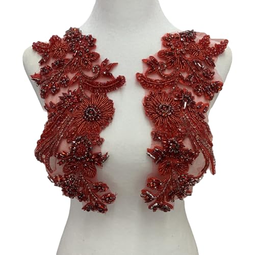 Modische Perlenstickerei, Blumenapplikation, Stickerei, Aufnäher für Party, Hochzeit, Outfit, kulturelle Veranstaltungen, Kostüm-Dekorationen Modische Perlenstickerei, Blumenapplikation, Stickerei, Aufnäher für Party, Hochzeit, Outfit, kulturelle Veranstaltungen, Kostüm-Dekorationen von Haiki