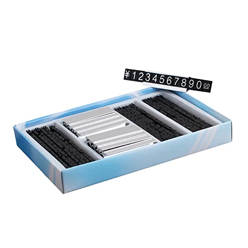 Nummernschilder aus Aluminiumlegierung, arabische Ziffern zusammen Preiswürfel für Kamera, 1 Box von Haiki