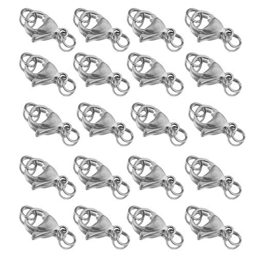 Packung Mit 20 Funktionellen Edelstahl Hummerverschlüssen Für Handgefertigten Schmuckverschluss Für Halsketten Und Armbänder von Haiki