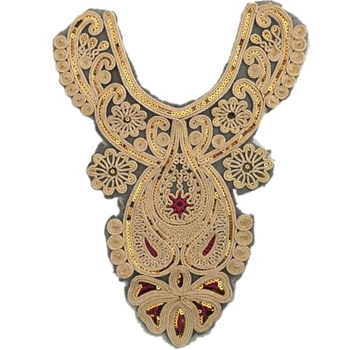 Stilvoller Spitzen Trim Ausschnittskragen Mit Pailletten Appliken Nähen Auf Flecken Für Formelle Hochzeitskleid Nähzubehör Nähen Stilvoller Spitzen Trim Ausschnittskragen Mit Pailletten Appliken Nähen Auf Flecken Für Formelle Hochzeitskleid Nähzubehör Nähen von Haiki