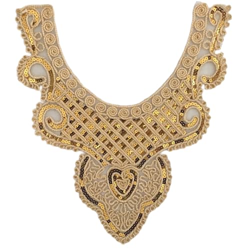 Stilvoller Spitzen Trim Ausschnittskragen Mit Pailletten Appliken Nähen Auf Flecken Für Formelle Hochzeitskleid Nähzubehör Nähen Stilvoller Spitzen Trim Ausschnittskragen Mit Pailletten Appliken Nähen Auf Flecken Für Formelle Hochzeitskleid Nähzubehör Nähen von Haiki